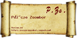 Pöcze Zsombor névjegykártya