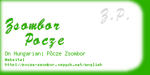 zsombor pocze business card